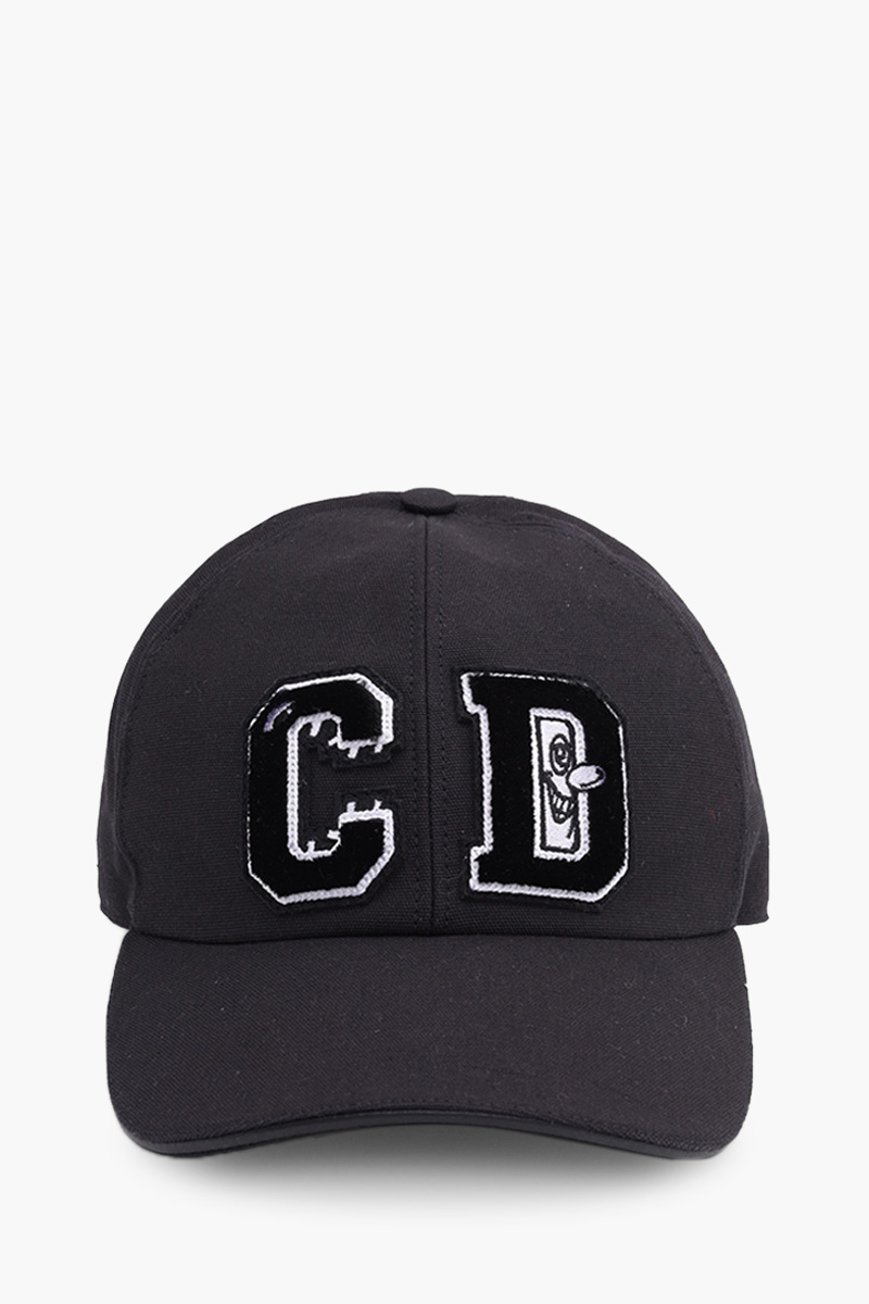 DIOR HOMME x KENNY Scharf Tonal Patch Baseball Cap in Black Canvas 0