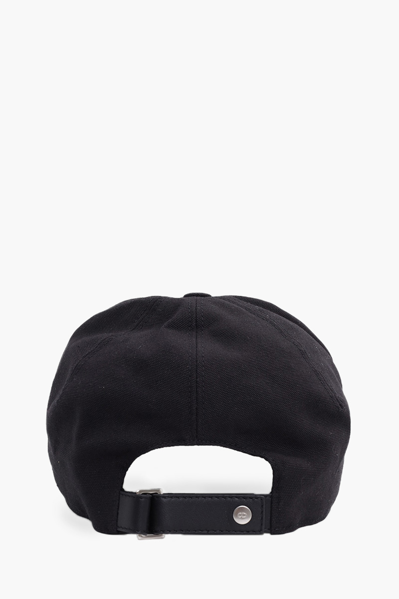 DIOR HOMME x KENNY Scharf Tonal Patch Baseball Cap in Black Canvas 1