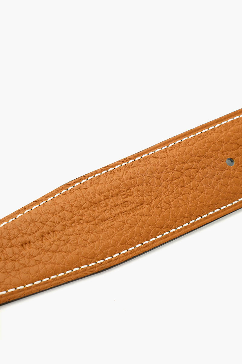 HERMÈS H Buckle Reversible 32mm Belt in Black/Gold Togo Calfskin GHW 2