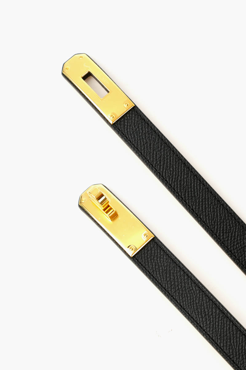 HERMÈS Kelly Belt 18 18mm in Black Epsom Calfskin GHW 3