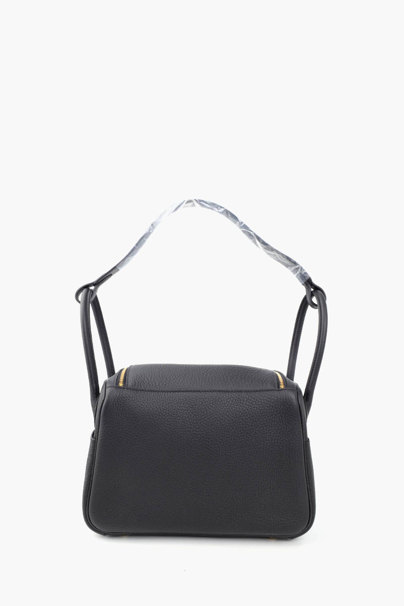 HERMÈS BNIB Lindy 26 L26 Bag in Black Clemence GHW #K 2