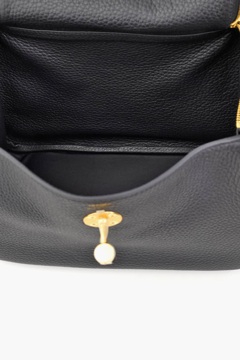 HERMÈS BNIB Lindy 26 L26 Bag in Black Clemence GHW #K 3