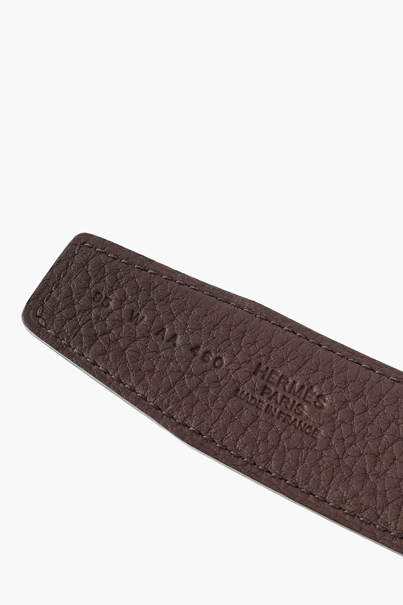 HERMÈS H Buckle Reversible 32mm Belt in Black/Chocolat Togo Calfskin PHW 2