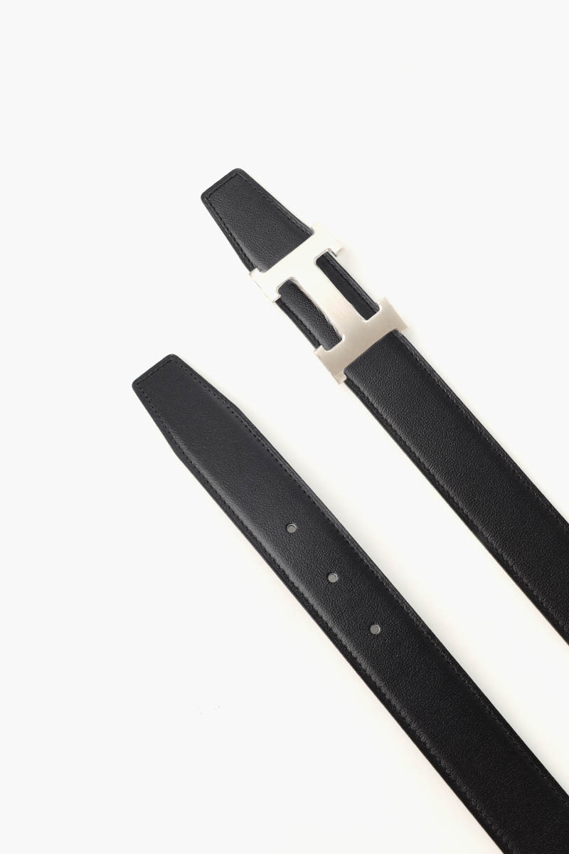 HERMÈS H Buckle Reversible 32mm Belt in Black/Chocolat Togo Calfskin PHW 3