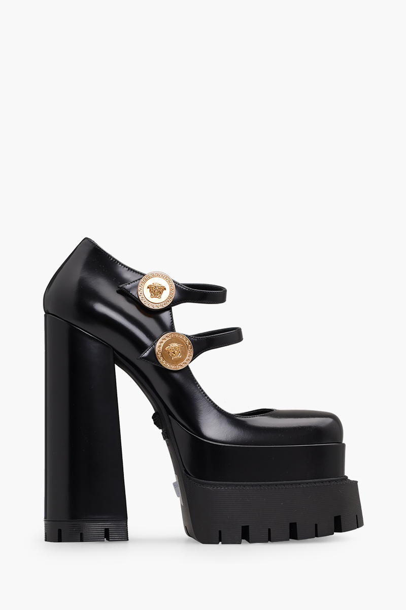 VERSACE Women Medusa Aevitas Platform Pumps 170mm in Black 0