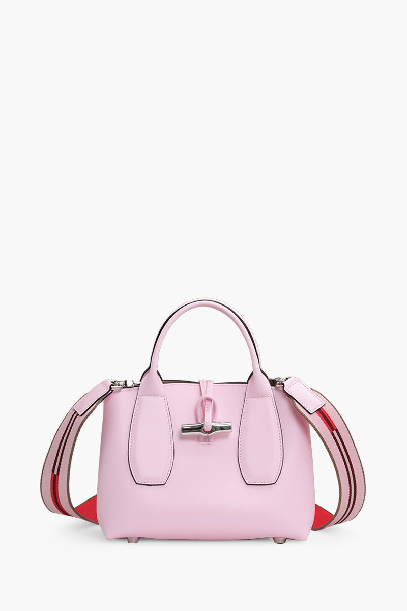 LONGCHAMP Small Roseau Top Handle Bag in Pink 0