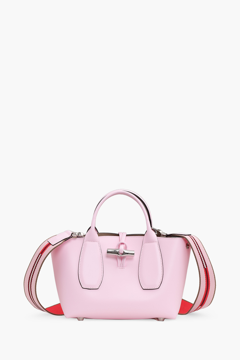 LONGCHAMP Small Roseau Top Handle Bag in Pink 3