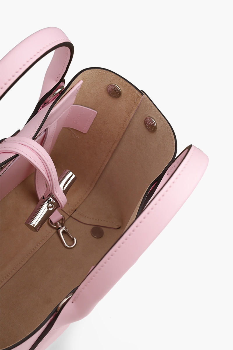 LONGCHAMP Small Roseau Top Handle Bag in Pink 4