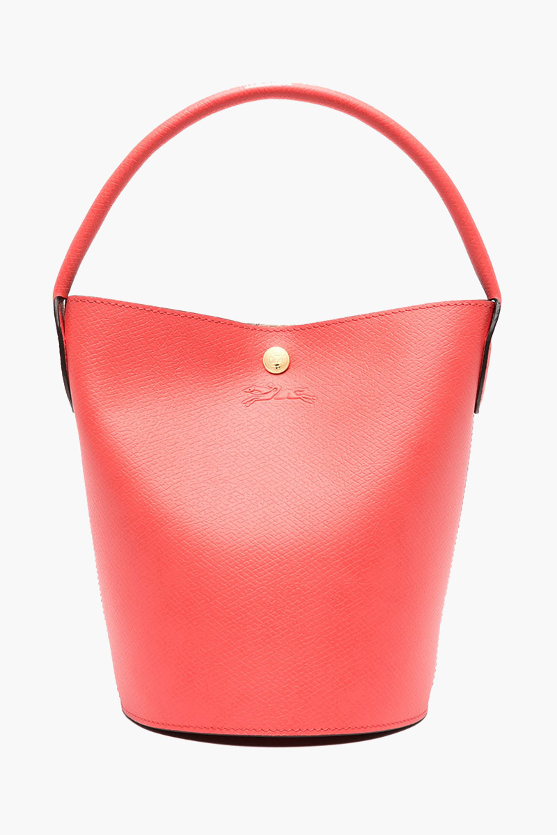 LONGCHAMP Cuir De Russie Bucket Bag in Strawberry Leather 0