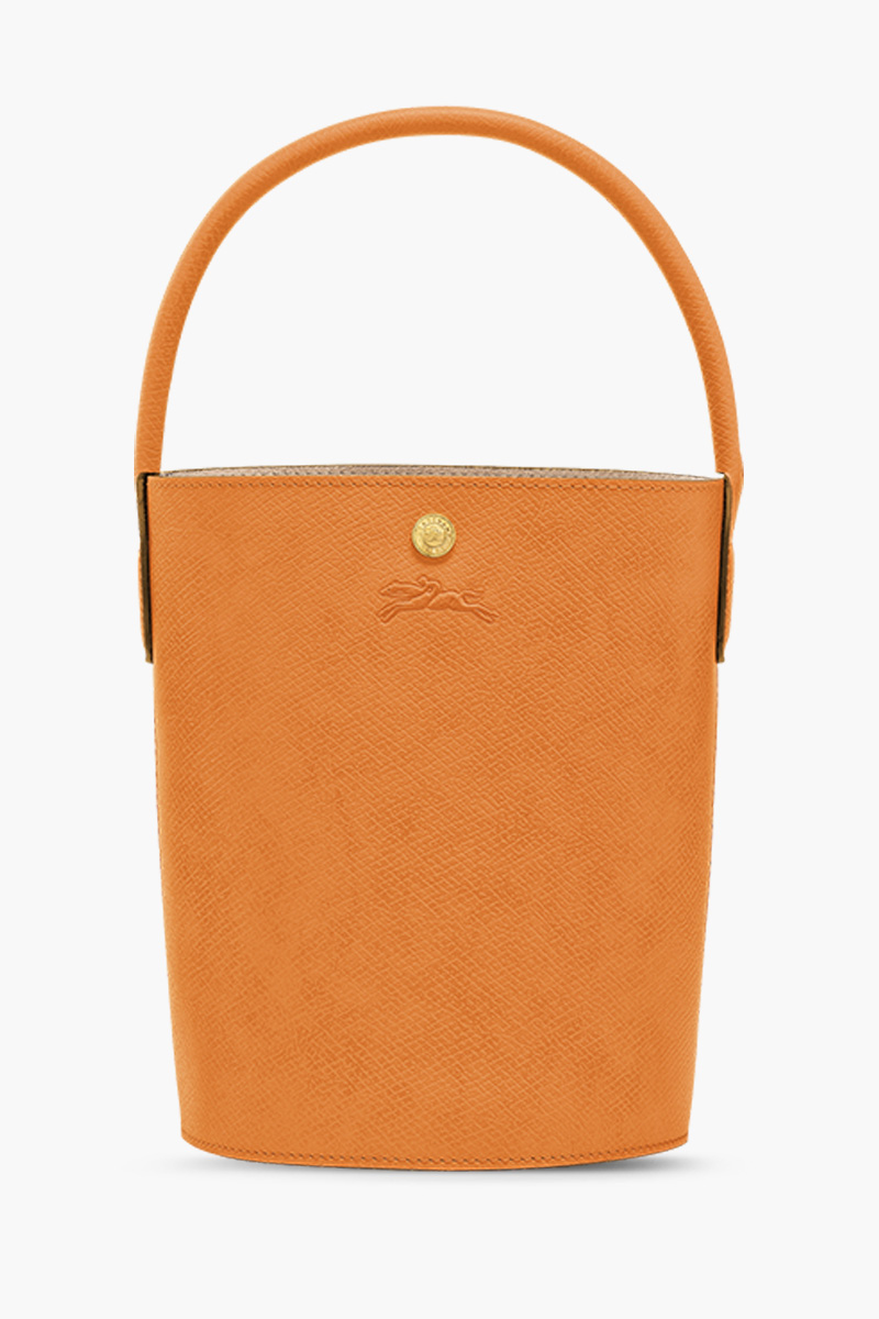 LONGCHAMP Cuir De Russie Bucket Bag in Apricot Leather 0