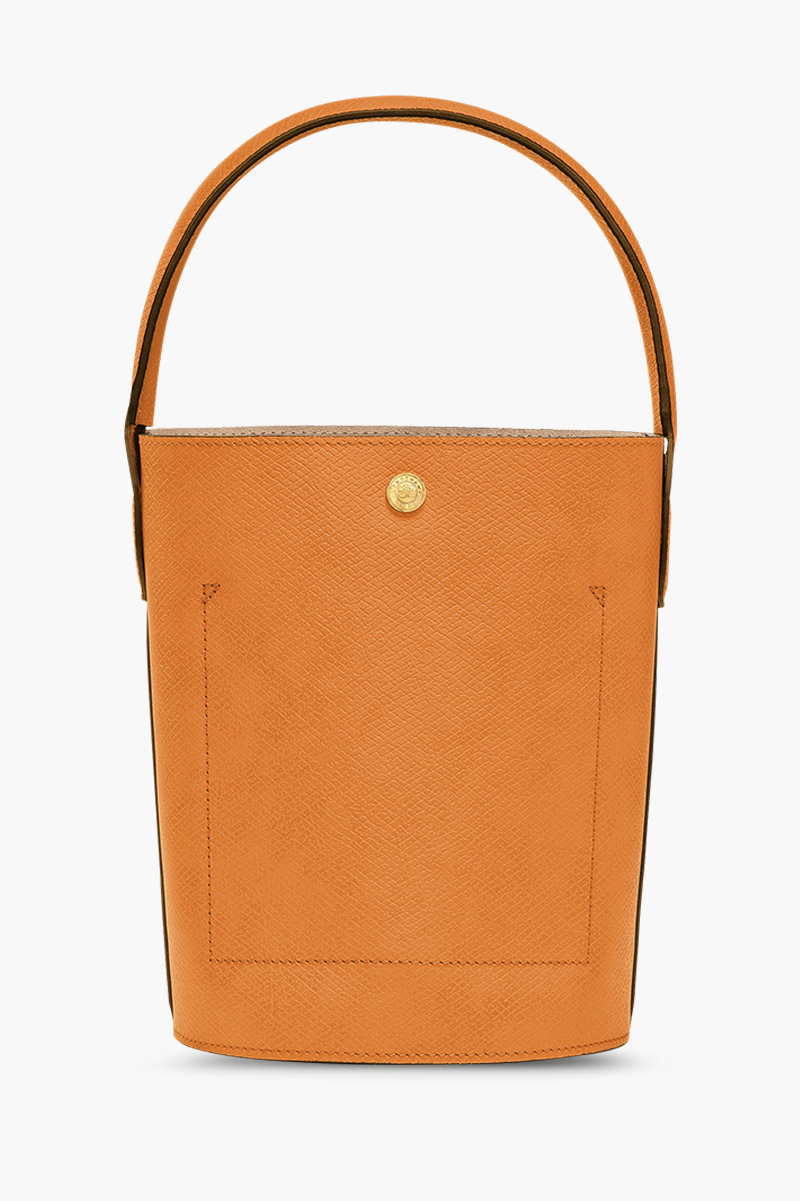 LONGCHAMP Cuir De Russie Bucket Bag in Apricot Leather 1
