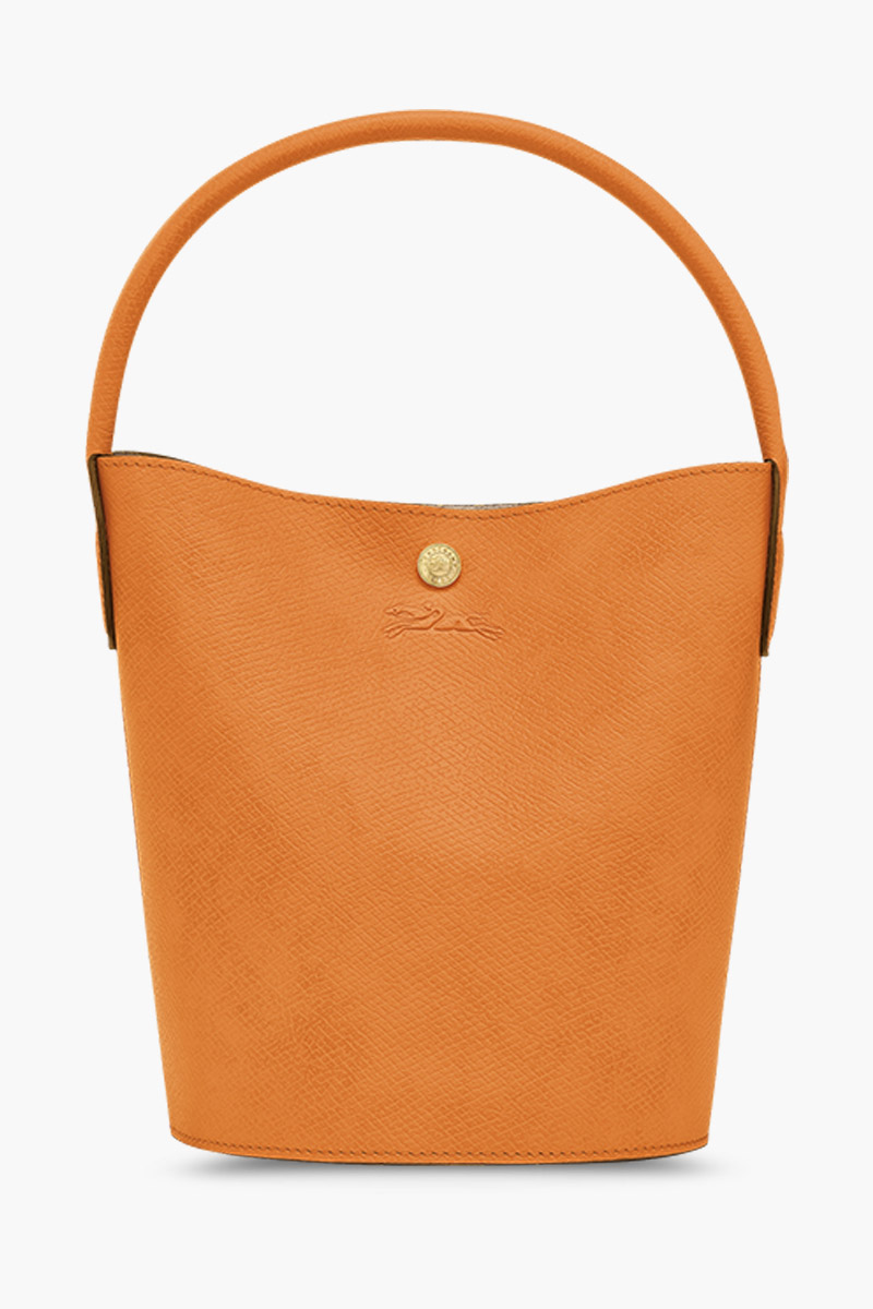 LONGCHAMP Cuir De Russie Bucket Bag in Apricot Leather 3