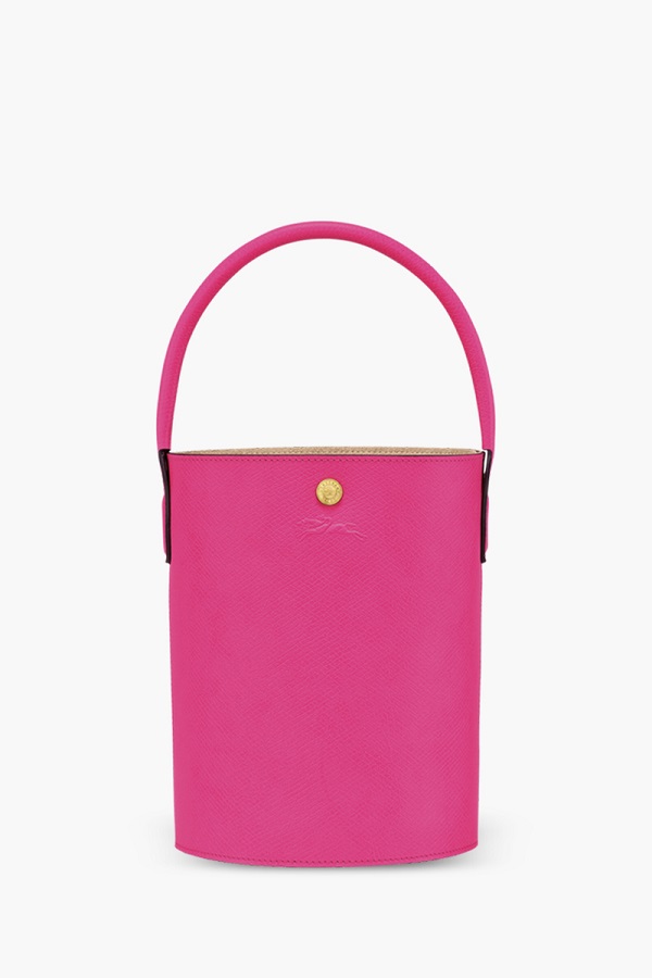 LONGCHAMP Cuir De Russie Bucket Bag in Fuchsia Leather 0