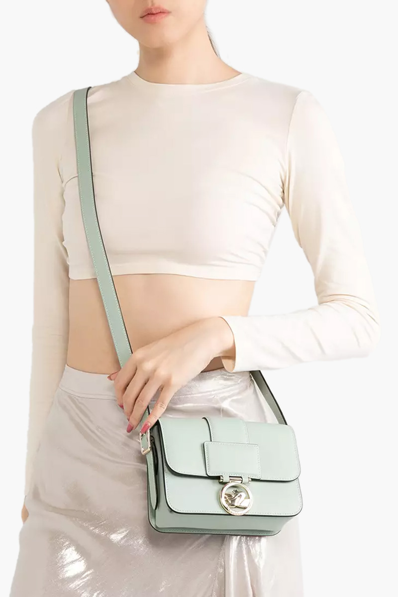 LONGCHAMP Small Box Trot Crossbody Bag in Grayish Green 4