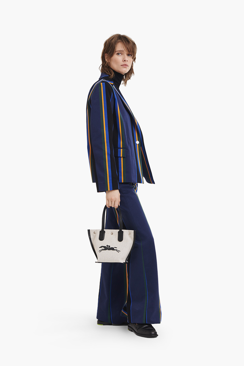 LONGCHAMP Essential XS Tote Bag in Ecru Canvas 4