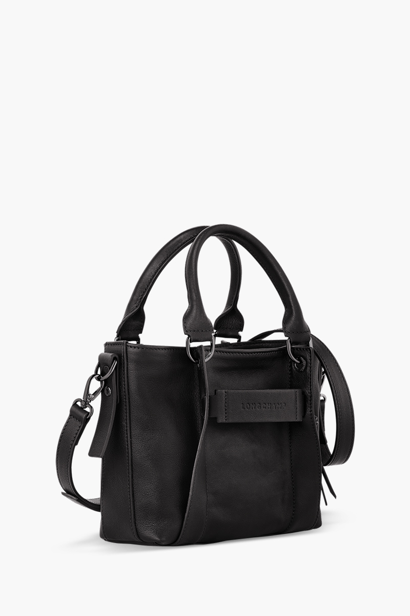 LONGCHAMP Small 3D Handbag in Black Leather 2