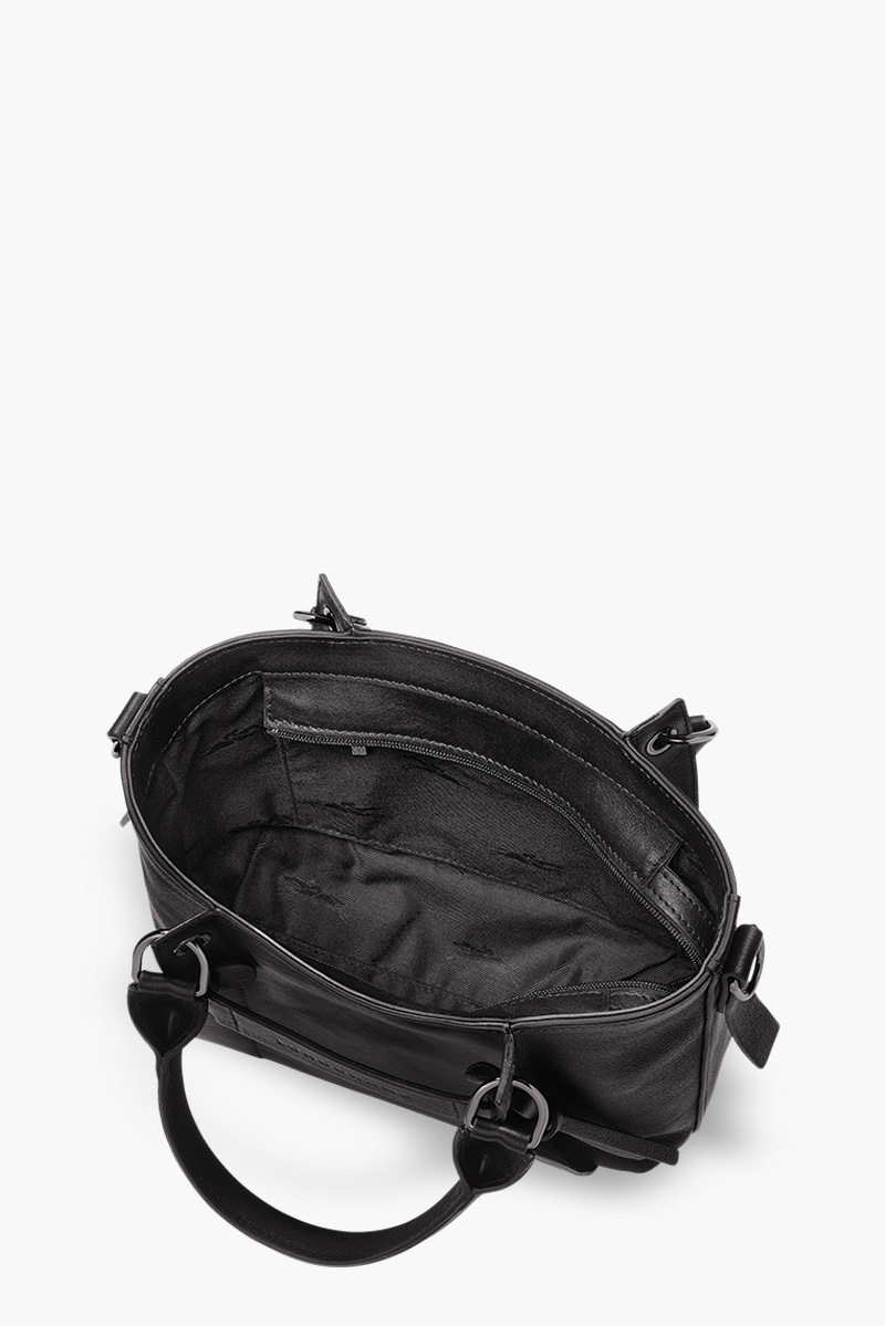 LONGCHAMP Small 3D Handbag in Black Leather 3