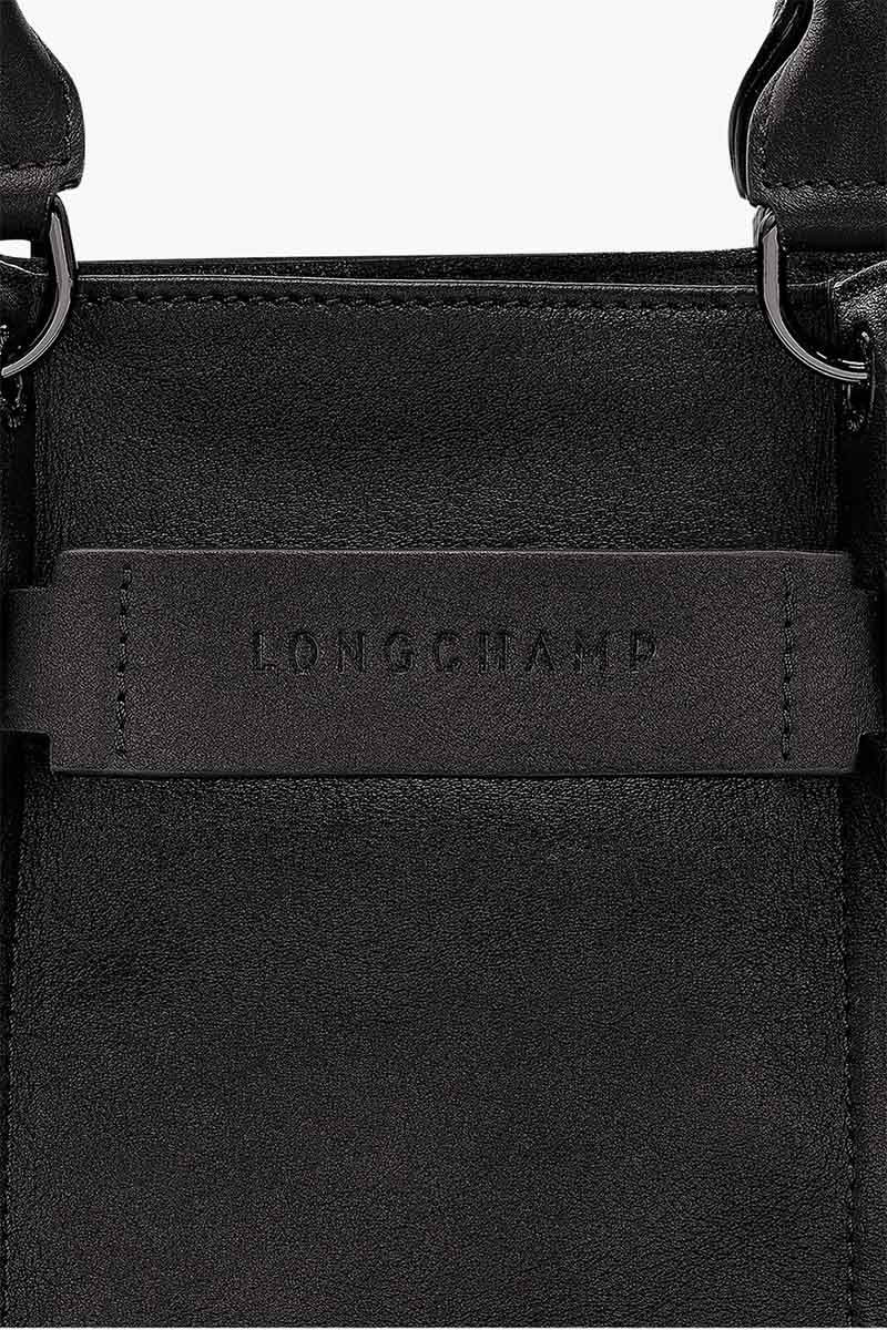 LONGCHAMP Small 3D Handbag in Black Leather 4