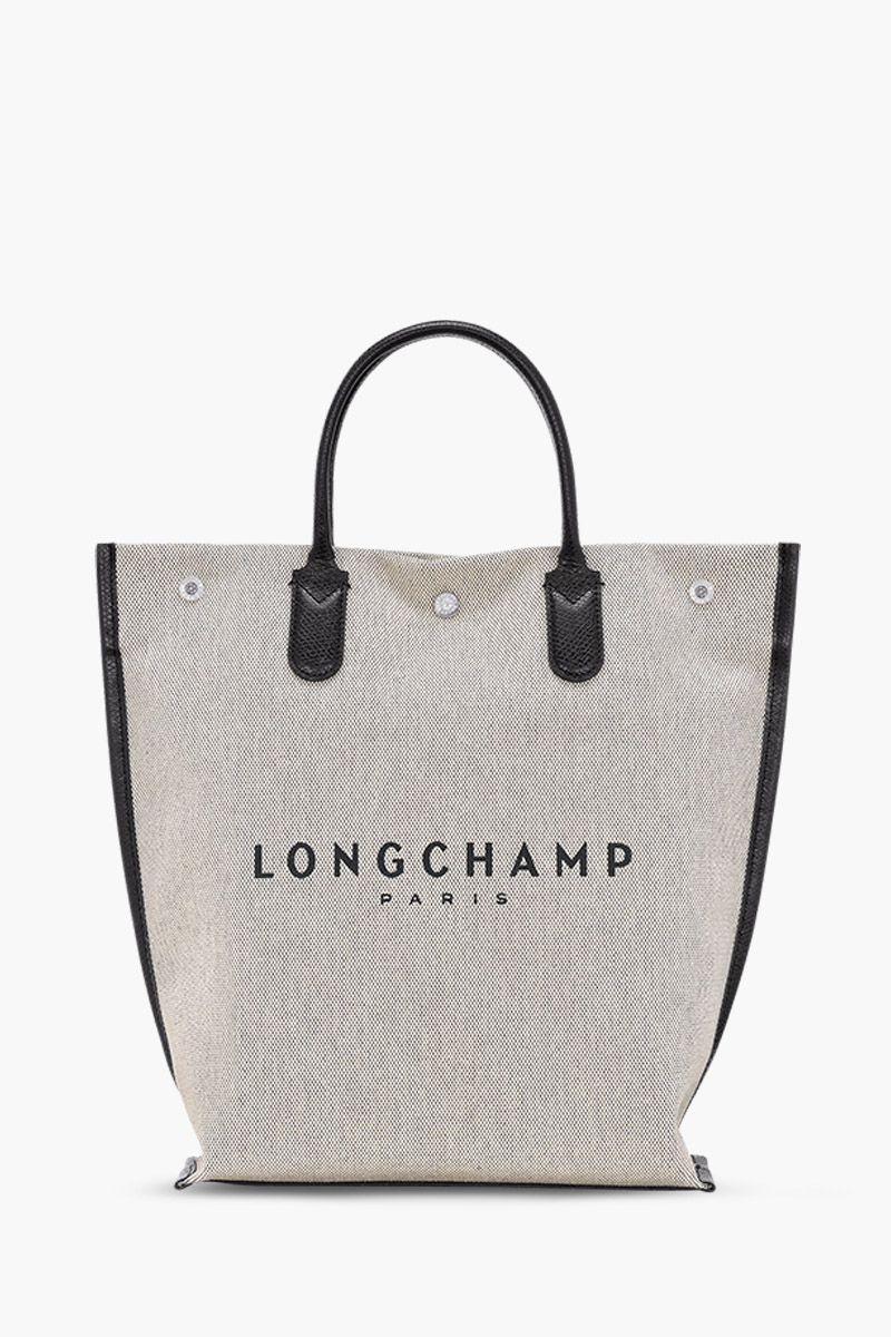 LONGCHAMP Medium Roseau Tote Bag in Ecru Canvas 0