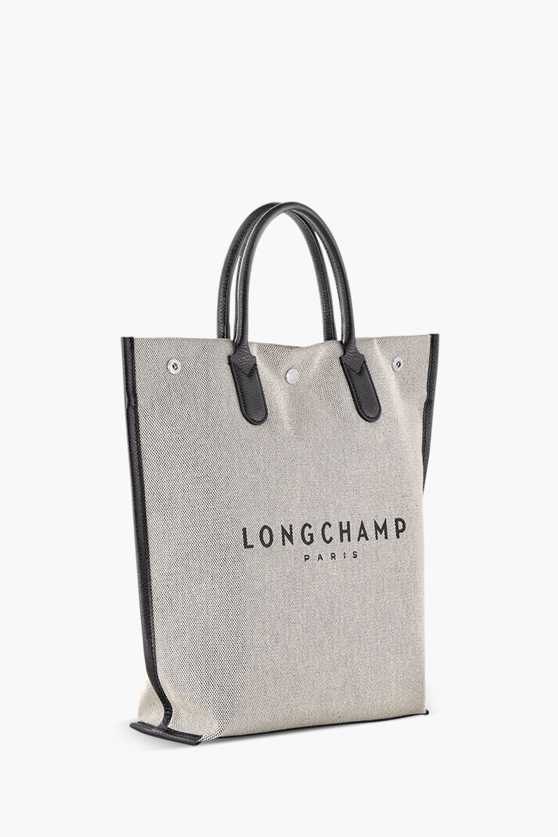 LONGCHAMP Medium Roseau Tote Bag in Ecru Canvas 2