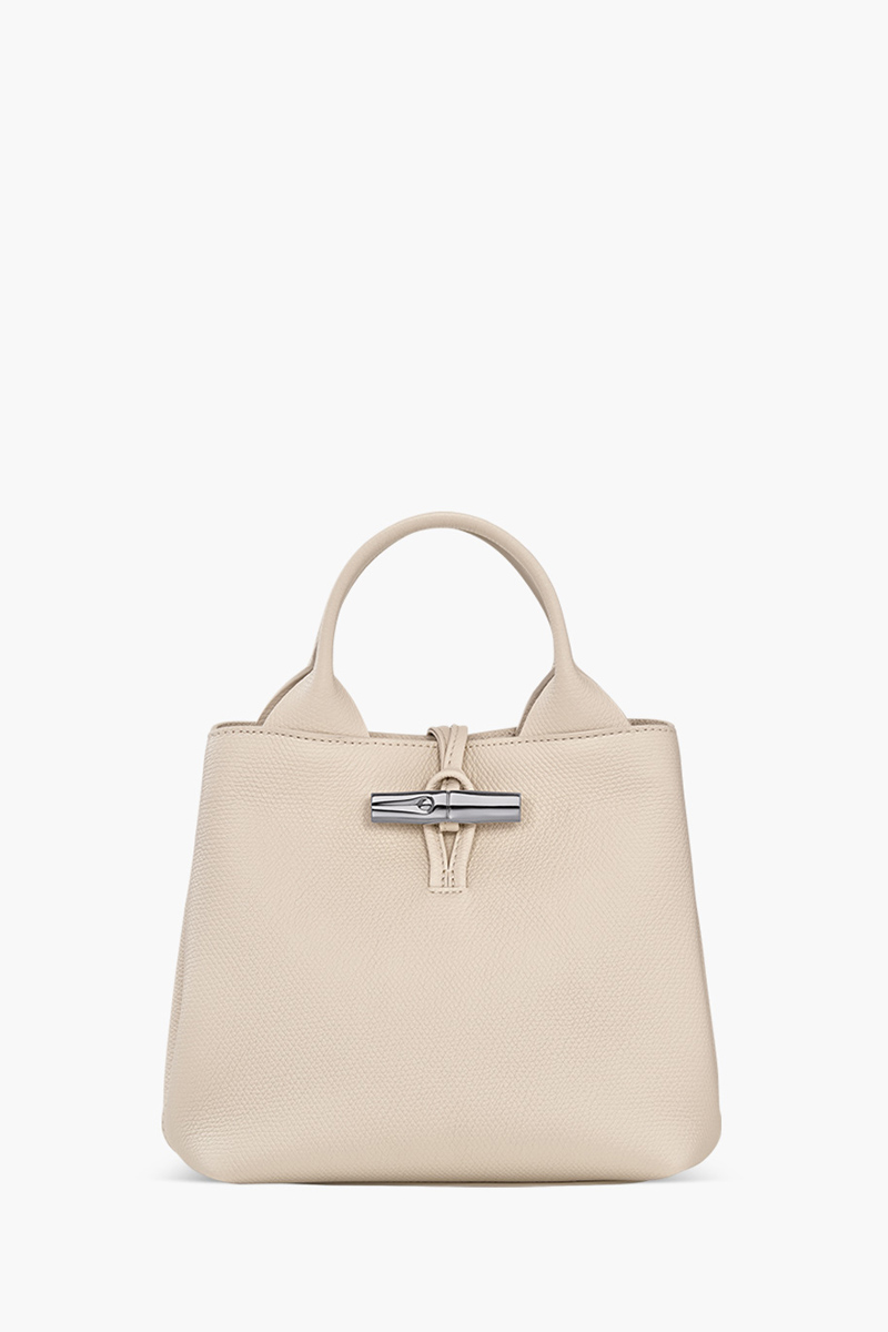 LONGCHAMP Small Le Roseau Top Handle Hand Bag in Paper Grained Leather 0