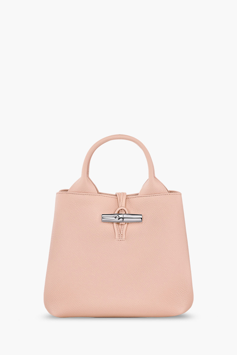 LONGCHAMP Small Le Roseau Top Handle Hand Bag in Ballerina Grained Leather 0