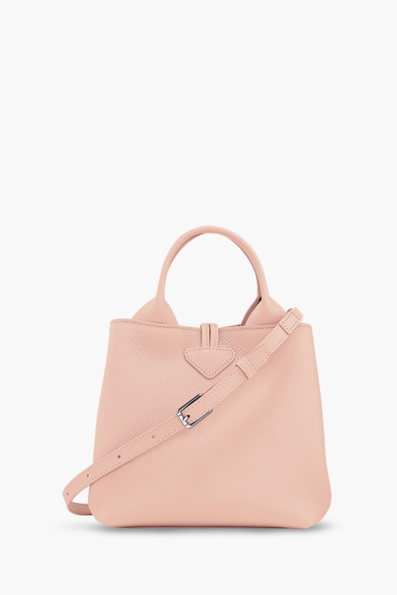 LONGCHAMP Small Le Roseau Top Handle Hand Bag in Ballerina Grained Leather 1