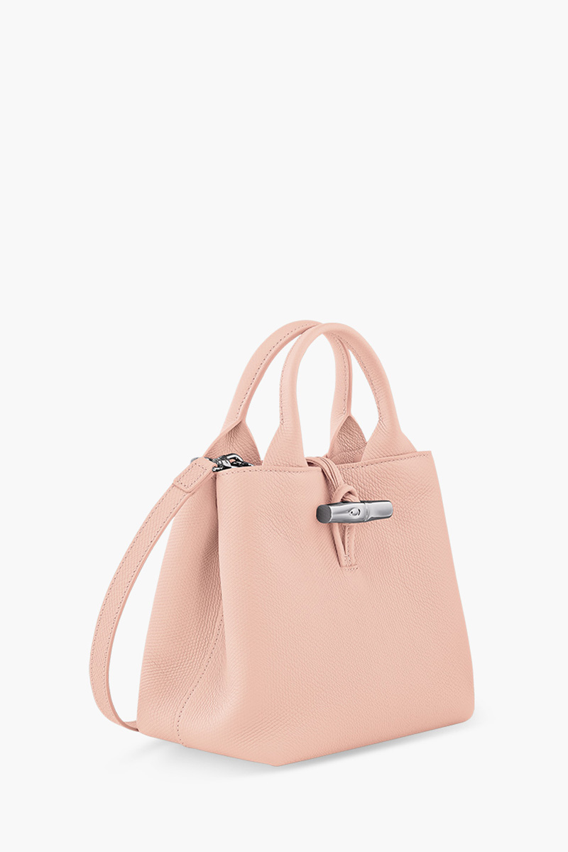 LONGCHAMP Small Le Roseau Top Handle Hand Bag in Ballerina Grained Leather 2