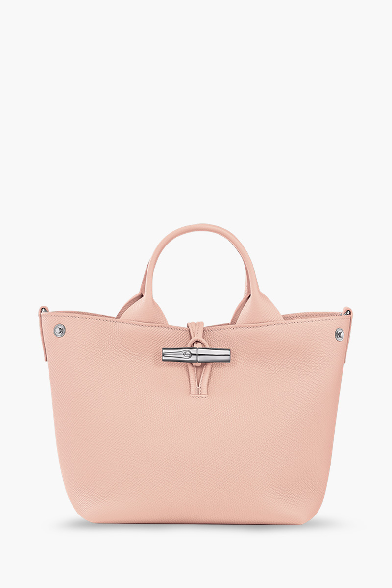 LONGCHAMP Small Le Roseau Top Handle Hand Bag in Ballerina Grained Leather 3