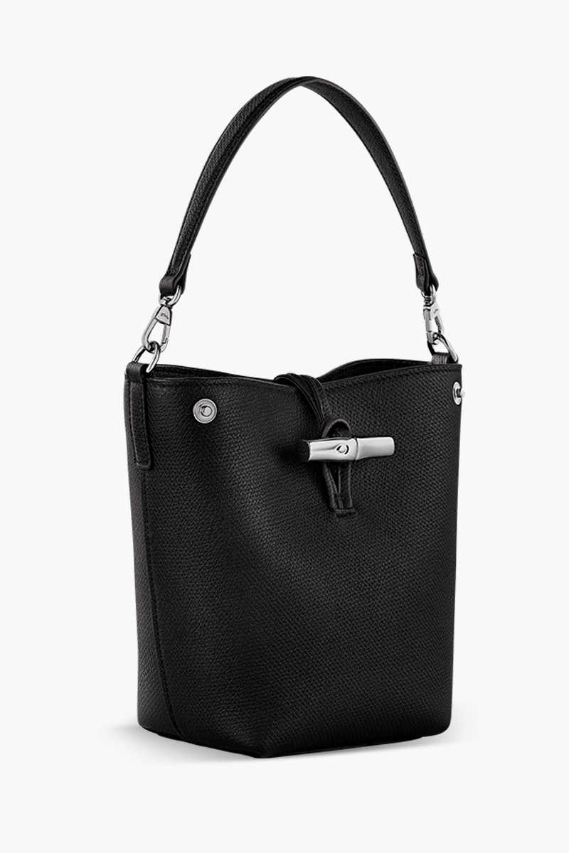 LONGCHAMP Le Roseau XS Bucket Bag in Black Leather 2