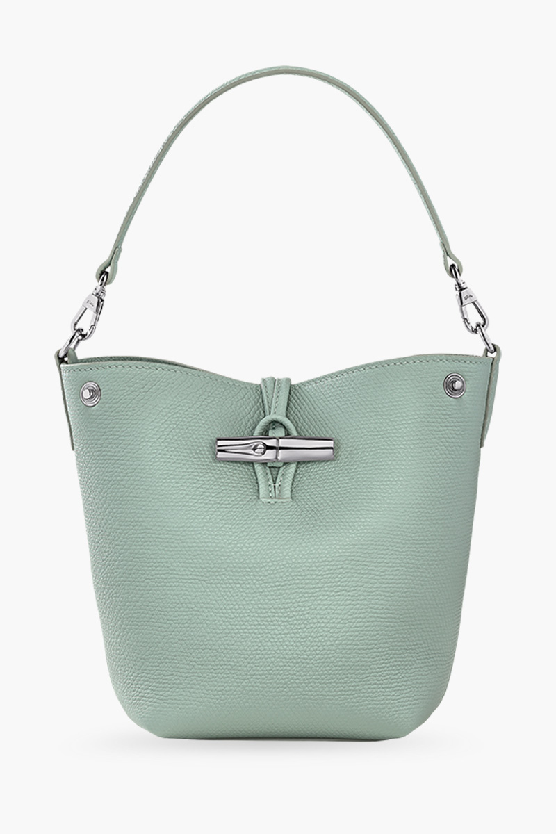 LONGCHAMP Le Roseau XS Bucket Bag in Celadon Leather 0