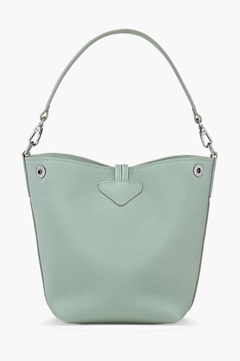 LONGCHAMP Le Roseau XS Bucket Bag in Celadon Leather 1
