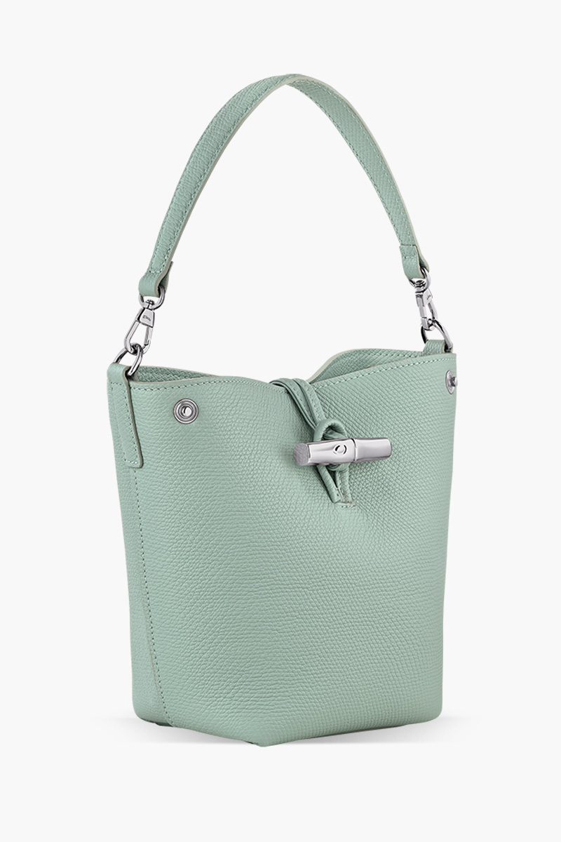 LONGCHAMP Le Roseau XS Bucket Bag in Celadon Leather 2