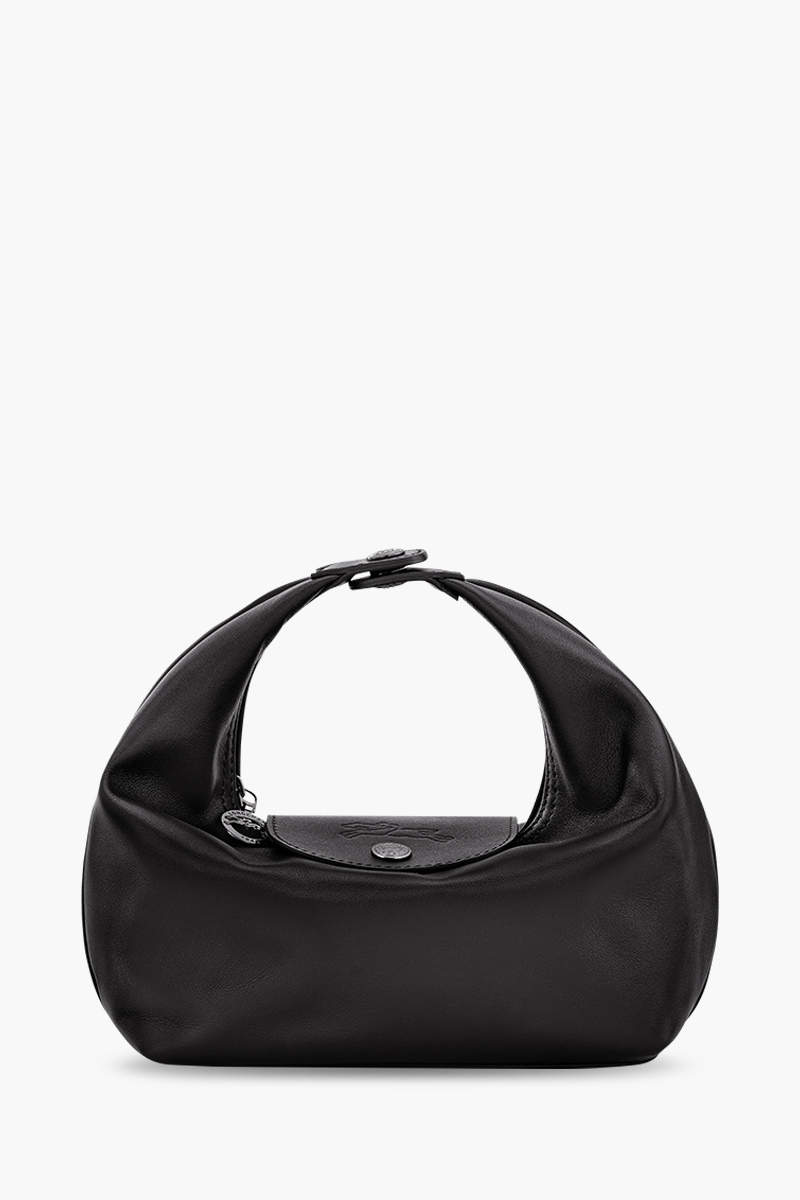 LONGCHAMP Le Pliage Xtra XS Handbag in Black Cowhide Leather 0