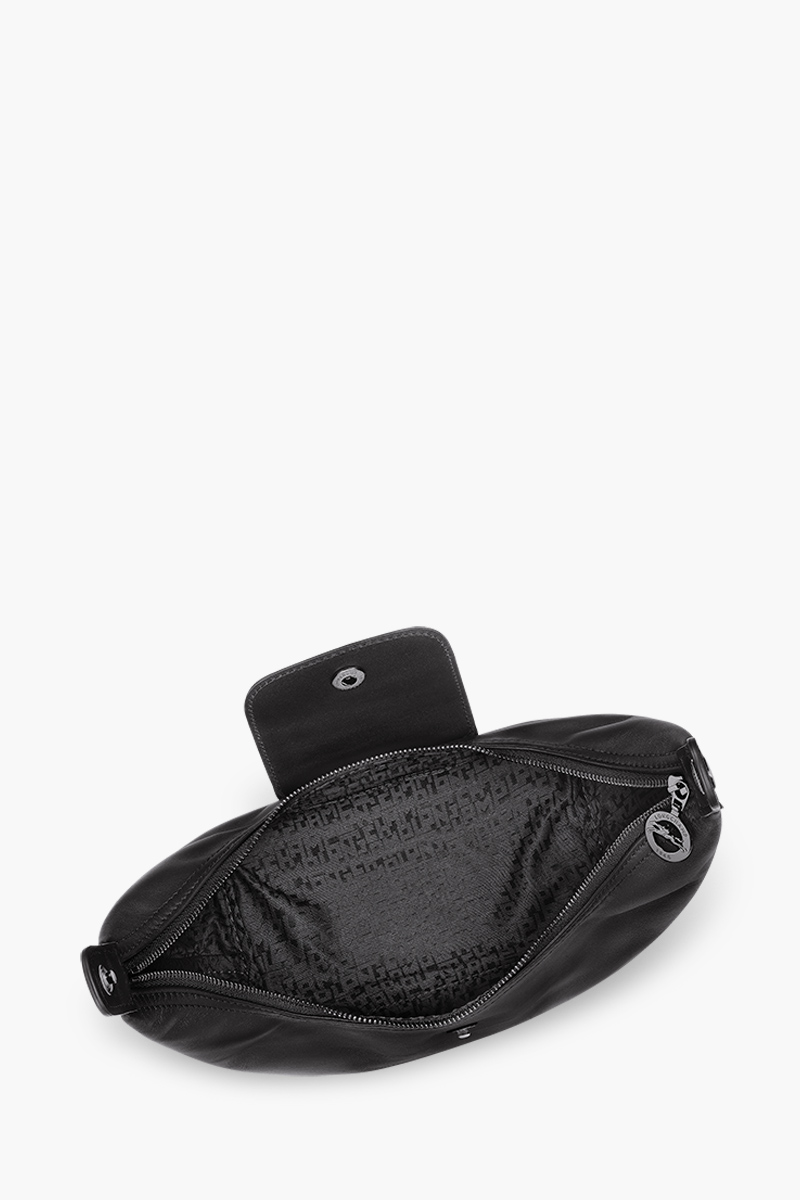 LONGCHAMP Le Pliage Xtra XS Handbag in Black Cowhide Leather 3