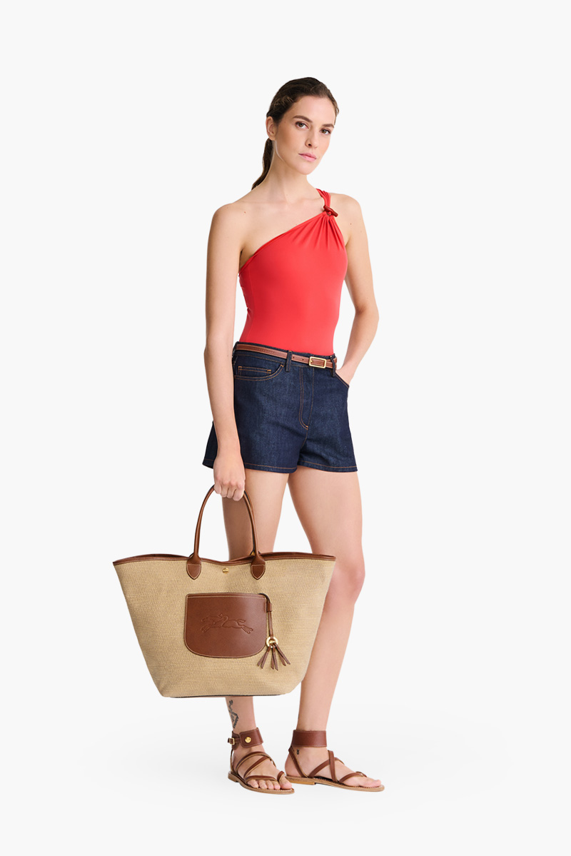 LONGCHAMP L Le Pliage Collection Basket Bag in Brown 3