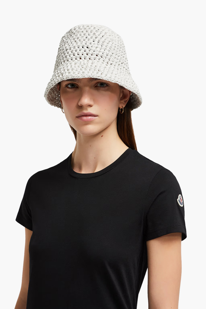 MONCLER Women Logo Patch Jersey T-Shirt in Black Cotton 3
