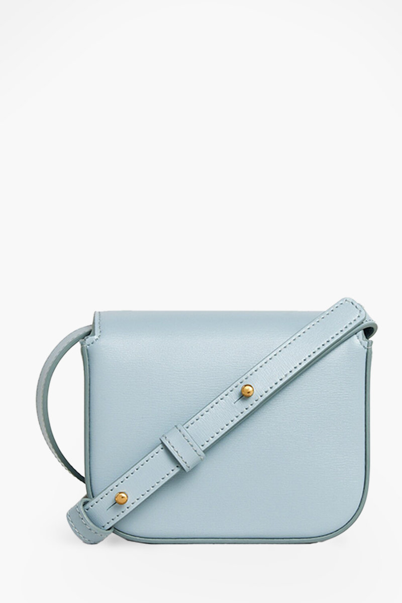 CELINE Women Mini Claude in Ice Blue Shiny Calfskin 1