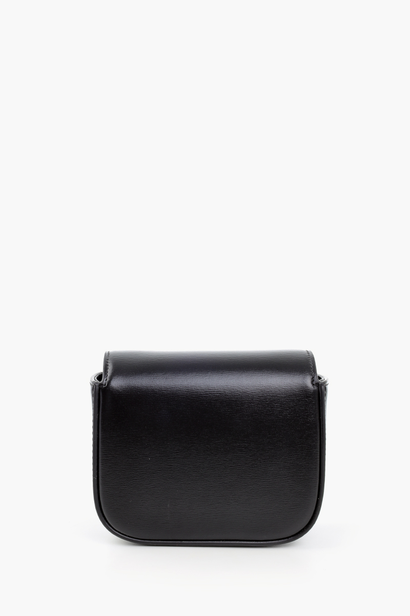 CELINE Women Mini Claude in Black Shiny Calfskin 2
