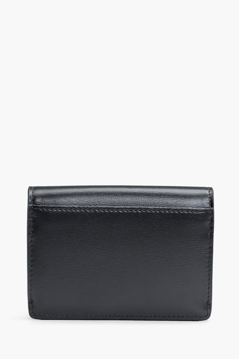 CELINE Card Holder With Flap Triomphe in Black Shiny Calfskin 1