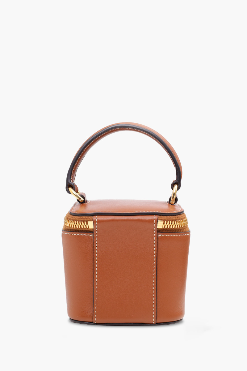 CELINE Mini Cuir Triomphe Vanity Case in Tan Smooth Calfskin 2