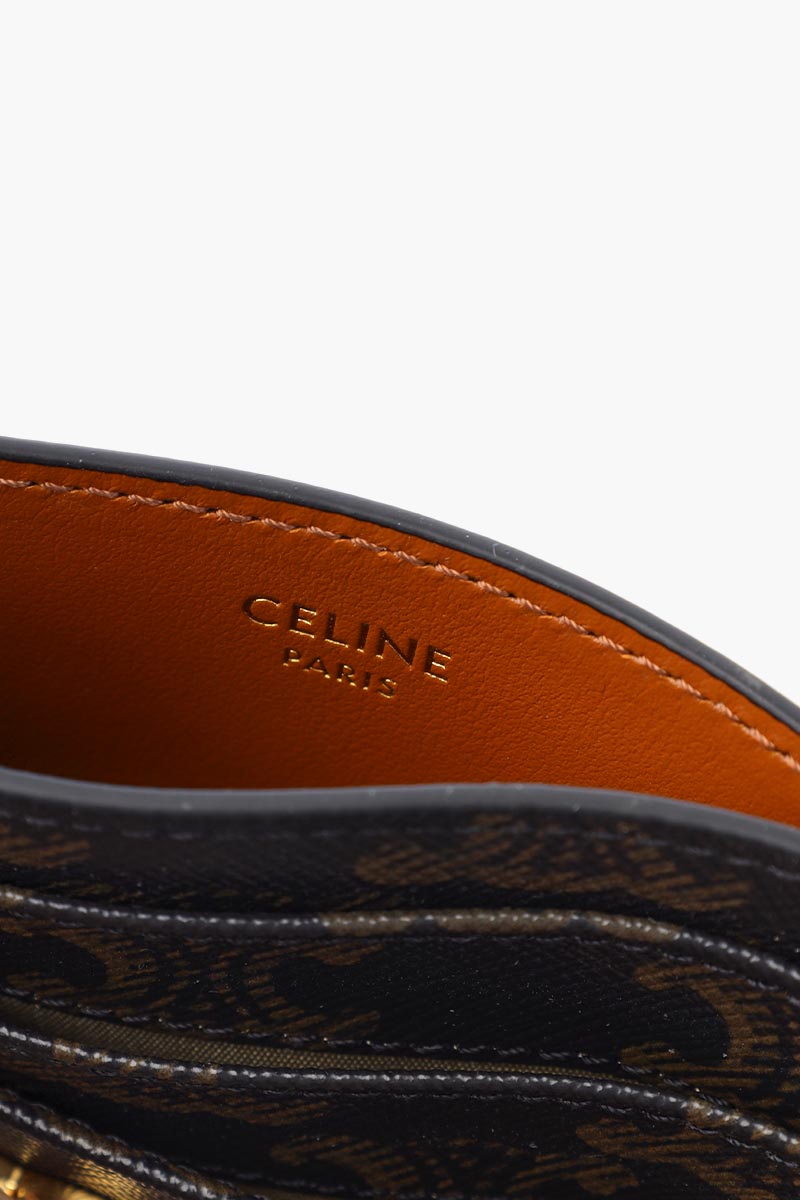 CELINE Triomphe Card Holder in Tan Triomphe Canvas 3