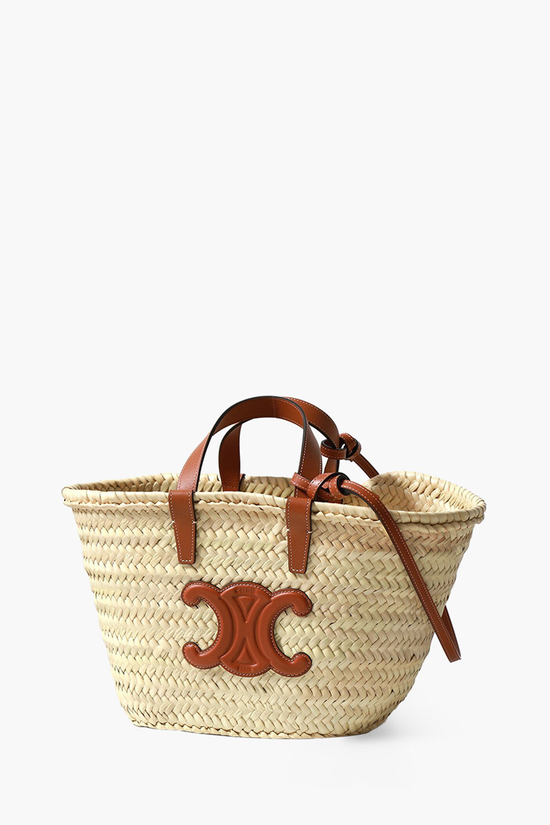 CELINE Teen Triomphe Classic Panier in Natural/Tan 0