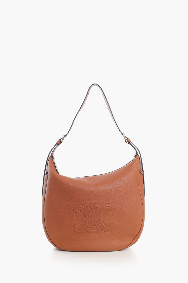 CELINE Medium Heloise Bag Cuir Triomphe in Tan Supple Calfskin 0