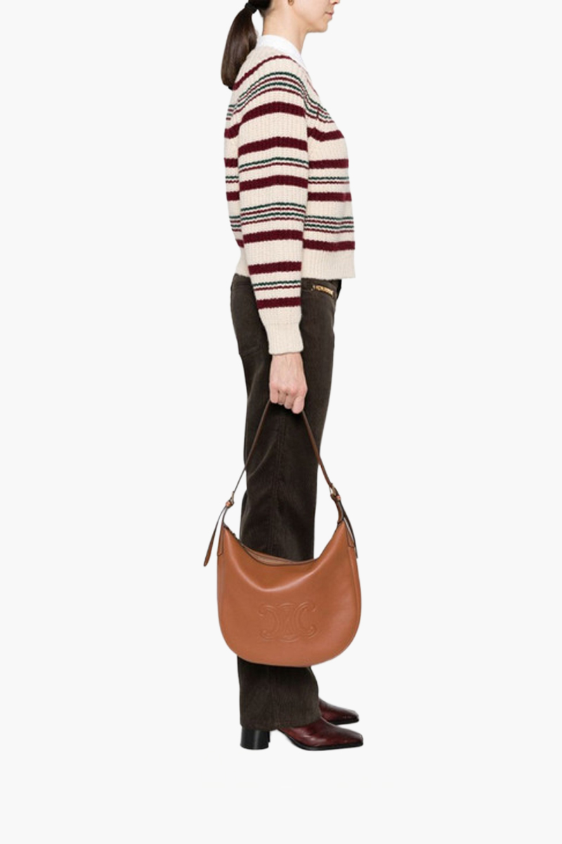 CELINE Medium Heloise Bag Cuir Triomphe in Tan Supple Calfskin 3