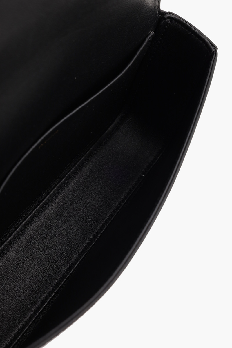 CELINE Triomphe Chain Shoulder Bag in Black Smooth Calfskin GHW 3