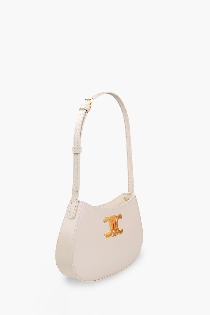 CELINE Medium Tilly Shoulder Bag in Rice Shiny Calfskin 1