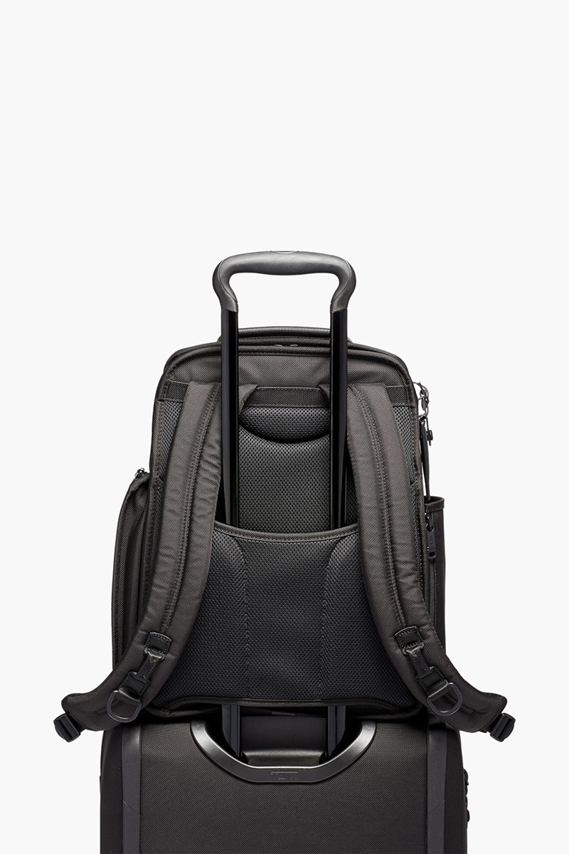 TUMI Alpha 3 Compact Laptop Brief Pack in Black Ballistic Nylon 1