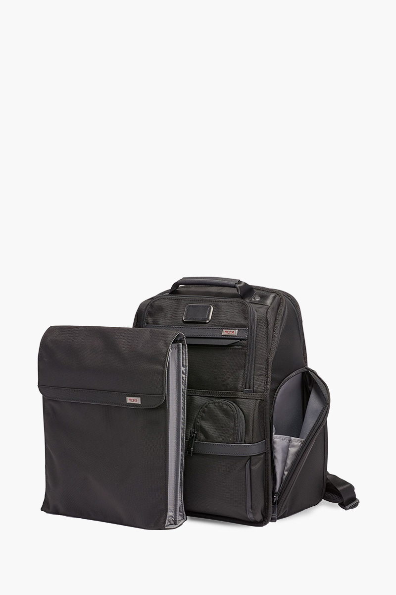 TUMI Alpha 3 Compact Laptop Brief Pack in Black Ballistic Nylon 2