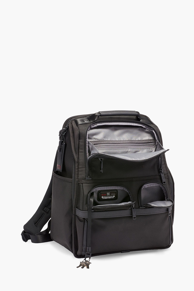 TUMI Alpha 3 Compact Laptop Brief Pack in Black Ballistic Nylon 4